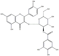 2”-O-沒食子酰基金絲桃苷 CAS：53209-27-1 中藥對照品 標(biāo)準(zhǔn)品