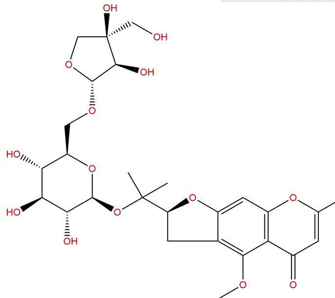 5-O-甲基維斯阿米醇-4'-O-β-D-呋喃芹糖基-(1→6)-β-D-吡喃葡萄