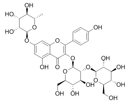 山柰酚-3-槐二糖-7-鼠李糖苷 CAS：93098-79-4 中藥對照品標(biāo)準品