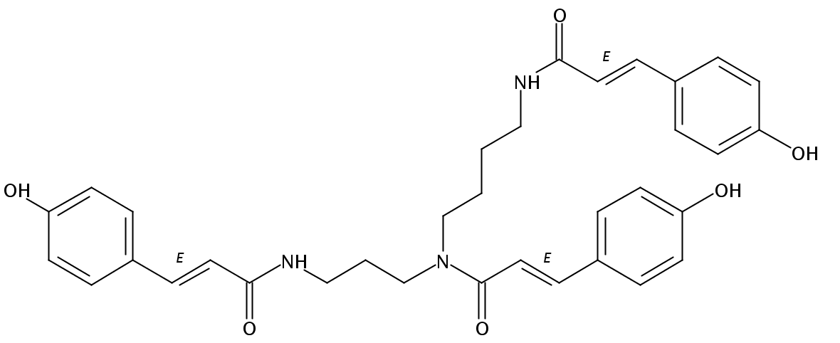 N1,N5,N10-Tri-p-coumaroylspermidine  CAS號(hào)：131086-78-7 中藥對(duì)照品