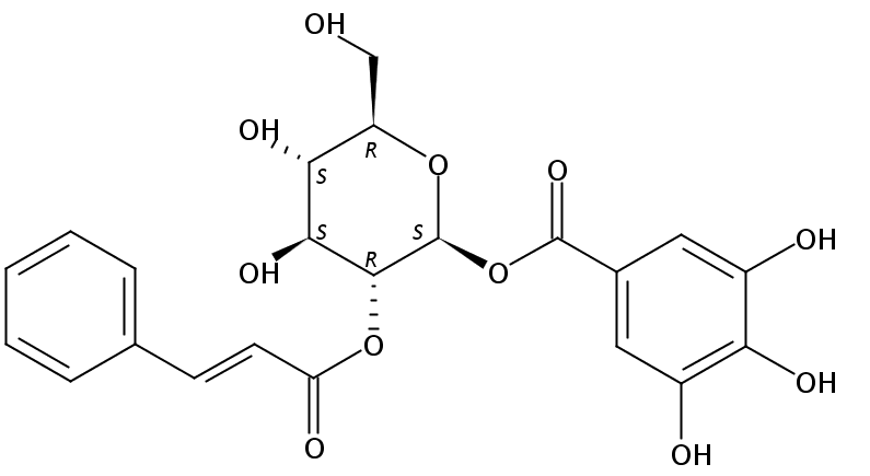 2-O-肉桂酰基-1-O-沒食子?；?β-D-葡萄糖苷 CAS號：791836-69-6