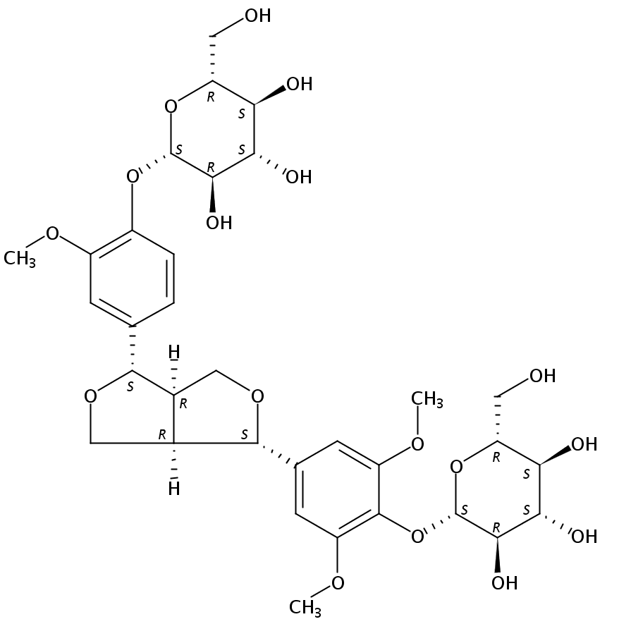 (+)-杜仲樹脂酚雙葡萄糖苷 CAS：88142-63-6 中藥對(duì)照品標(biāo)準(zhǔn)品