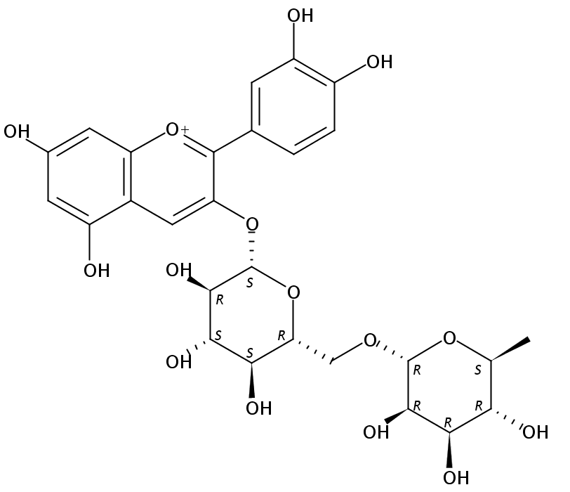 矢車菊素-3-蕓香糖苷 CAS：28338-59-2 中藥對照品標(biāo)準(zhǔn)品