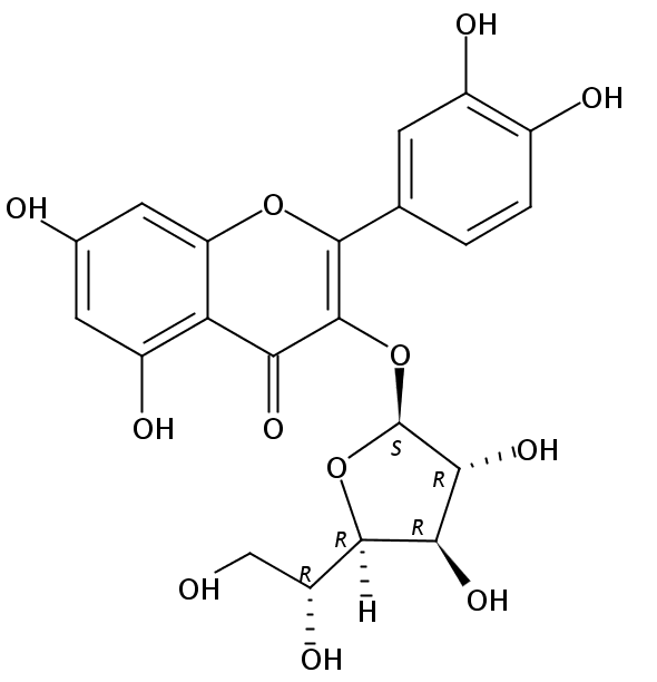 槲皮素-3-O-葡萄糖苷 CAS：21637-25-2 中藥對(duì)照品標(biāo)準(zhǔn)品