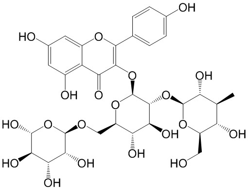 山柰酚-3-O-(2"-O-β-D-葡萄糖基)-β-D-蕓香糖苷 CAS號：55696-58-7