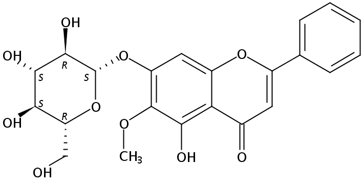 Oroxylin A-7-O-glucoside CAS：36948-77-3 中藥對照品標(biāo)準(zhǔn)品