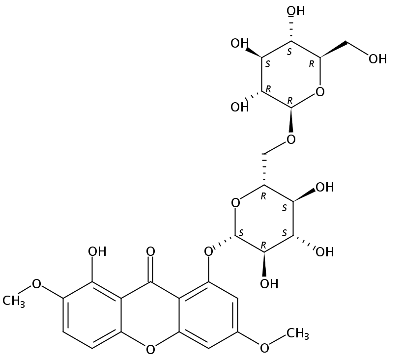 1-O-龍膽二糖基-3,7-二甲氧基-8-羥基氧雜蒽酮 CAS：487040-33-5