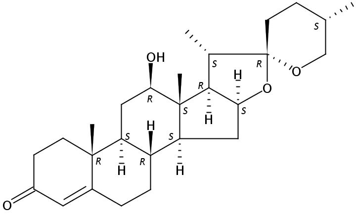 (25S)-12β-Hydroxyspirost-4-en-3-one｜ CAS No：122677-90-1中藥對照品標(biāo)