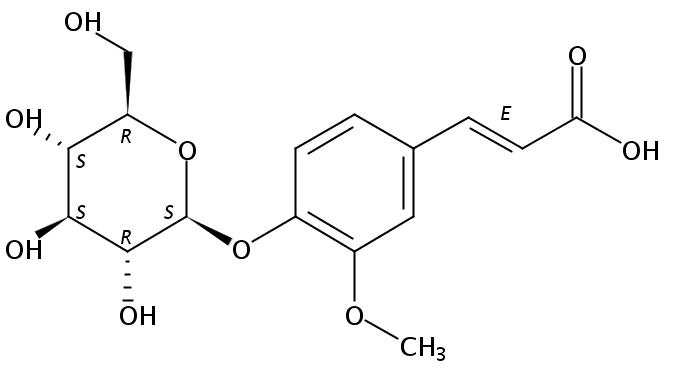 (E)-阿魏酸-4-O-葡萄糖苷 | CAS No： 117405-51-3 對(duì)照品 標(biāo)準(zhǔn)品