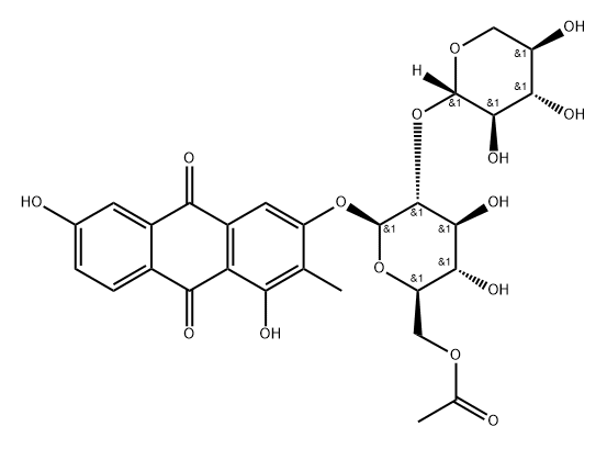 139742-39-5 |1,3,6-三羥基-2-甲基蒽醌-3-O-β-D-吡喃木糖(1→2)-β-D-