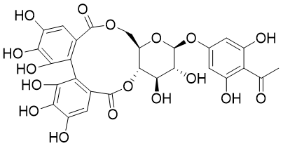 2′,4′,6′-trihydroxyacetophenone 4′-O-[4,6-(S)-hexahydroxydiphenoyl]-β-