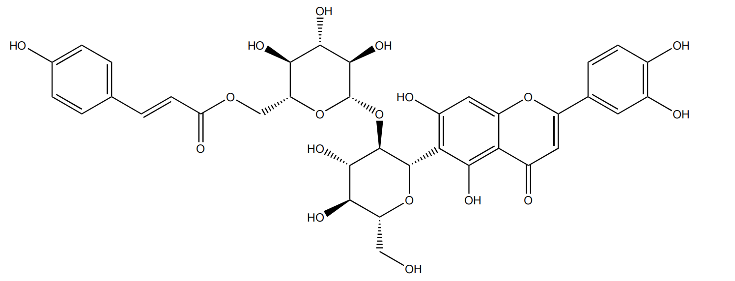 異葒草素-2''-O-(6'''-(E)-p-香豆?；?-葡萄糖苷|CAS 220948-74-3